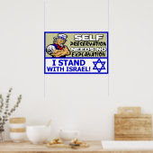 Ich stehe mit Israel! Poster (Küche)