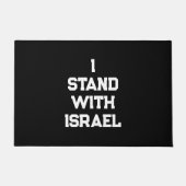 Ich stehe mit Israel Schwarz-weiß serf Text modern Fußmatte (Vorderseite)
