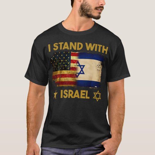 Ich stehe mit Israel Shirt da, das ich mit Israel (Vorderseite)