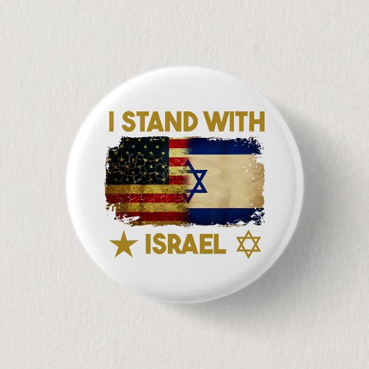 Ich stehe mit Israel Shirt da, das ich mit Israel Button (Vorderseite)