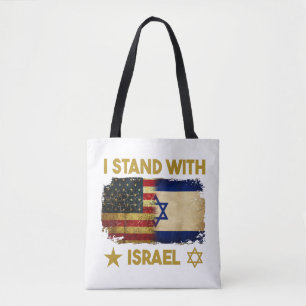 Ich stehe mit Israel-Shirt Ich stehe mit Israel Am Tasche