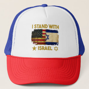 Ich stehe mit Israel-Shirt Ich stehe mit Israel Am Truckerkappe