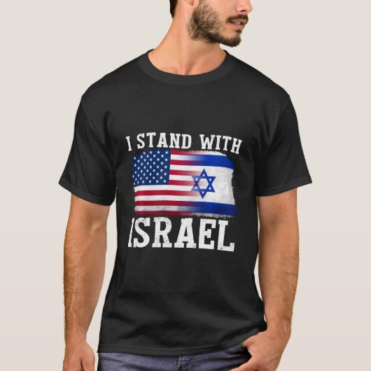 Ich stehe mit Israel Shirt Israel starke Männer Fr (Vorderseite)