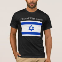 Ich stehe mit Israel-Shirt