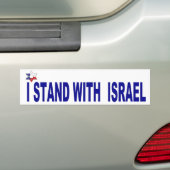 Ich stehe mit Israel-STOSSDÄMPFER Autoaufkleber (Auf Auto)