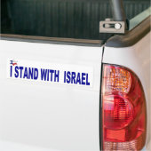 Ich stehe mit Israel-STOSSDÄMPFER Autoaufkleber (Auf Lkw)