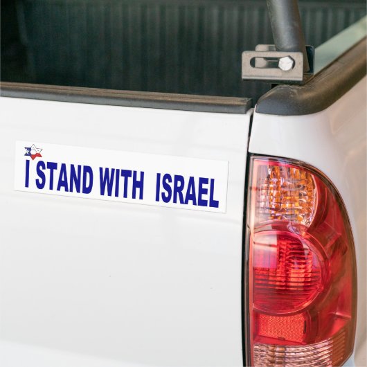 Ich stehe mit Israel-STOSSDÄMPFER Autoaufkleber (Auf Lkw)
