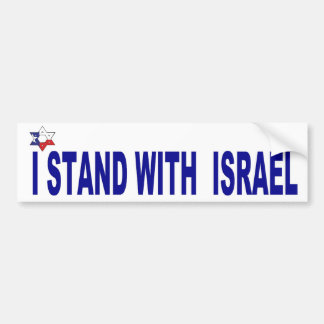 Ich stehe mit Israel-STOSSDÄMPFER Autoaufkleber