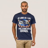 Ich stehe mit Israel T-Shirt (Vorne ganz)