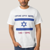 Ich stehe mit Israel T-Shirt (Vorderseite)