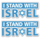 Ich stehe mit Israel Trucker Hat Aufkleber (Vorderseite)