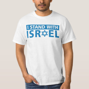 Ich stehe mit Israel Trucker Hat T-Shirt