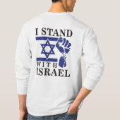Ich stehe mit Israel und der Menschheit T-Shirt (Rückseite)