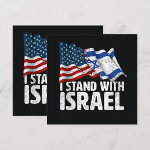 Ich stehe mit Israel USA Amerikanische Flagge