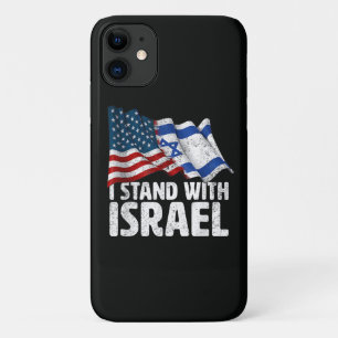 Ich stehe mit Israel USA Amerikanische Flagge Case-Mate iPhone Hülle