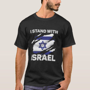 Ich stehe mit Israel USA-Flagge mit Israel T-Shirt