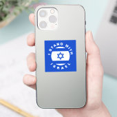 Ich stehe mit Israel-Zoll-Text und -Flagge Aufkleber (Telefon)