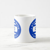 Ich stehe mit Israel-Zoll-Text und -Flagge Kaffeetasse (Mittel)