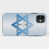 Ich stehe mit Israelchristlichem Querdavidsstern Case-Mate iPhone Hülle (Rückseite (Horizontal))
