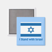 Ich stehe mit israelischen Geschenken und T-Shirts Magnet (Vorderseite/Rückseite)