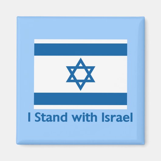 Ich stehe mit israelischen Geschenken und T-Shirts Magnet (Vorne)