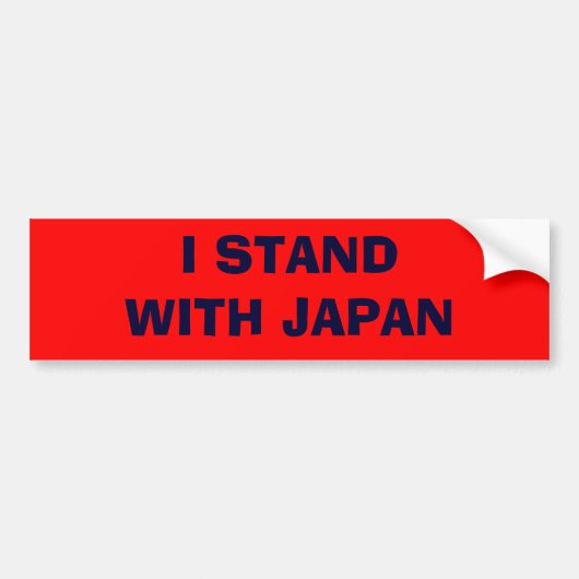 ICH STEHE MIT JAPAN AUTOAUFKLEBER (Vorne)