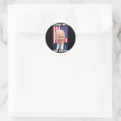 Ich stehe mit Joe3 Runder Aufkleber (Tasche)