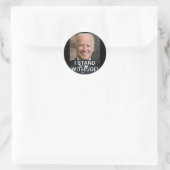 Ich stehe mit Joe Biden1 Runder Aufkleber (Tasche)