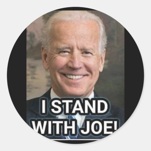 Ich stehe mit Joe Biden1 Runder Aufkleber (Vorderseite)
