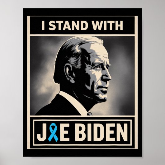 Ich stehe mit Joe Biden Poster (Vorne)