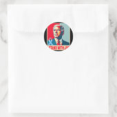 Ich stehe mit Joe Biden Runder Aufkleber (Tasche)