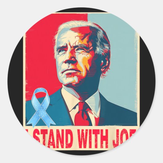 Ich stehe mit Joe Biden Runder Aufkleber (Vorderseite)