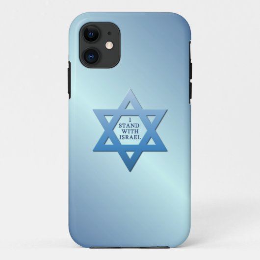 Ich stehe mit jüdischem Davidsstern Israels Auf Case-Mate iPhone Hülle (Rückseite)