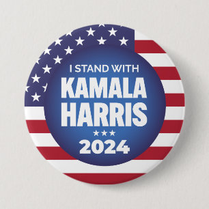 Ich stehe mit Kamala Harris 2024 Button