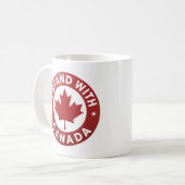 Ich stehe mit Kanada Kaffeetasse (Vorderseite Links)