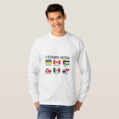 Ich stehe mit Kanada Mexiko Gaza Ukraine T-Shirt (Vorne ganz)