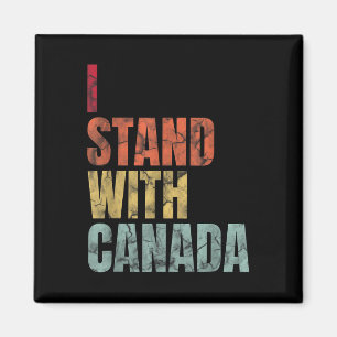 Ich stehe mit Kanada Retro Vintage Magnet