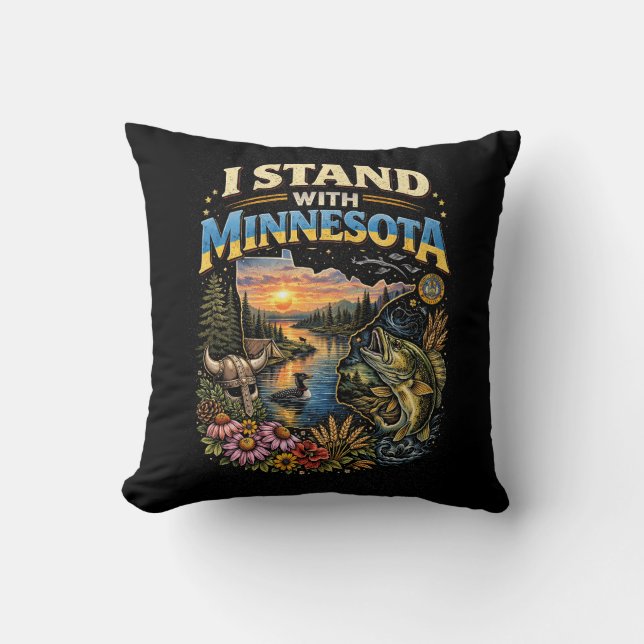 Ich stehe mit Minnesota Kissen (Vorderseite)