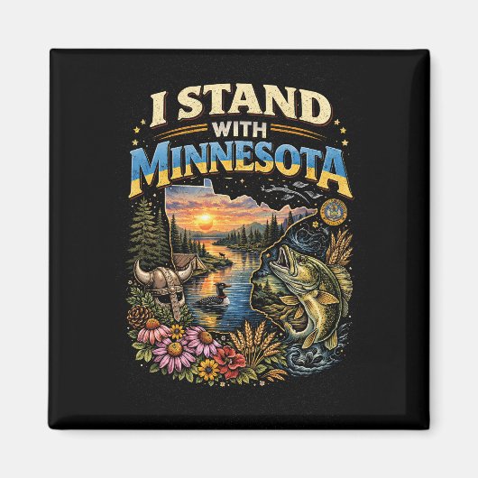 Ich stehe mit Minnesota Magnet (Vorne)