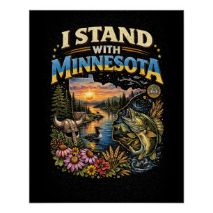 Ich stehe mit Minnesota Poster