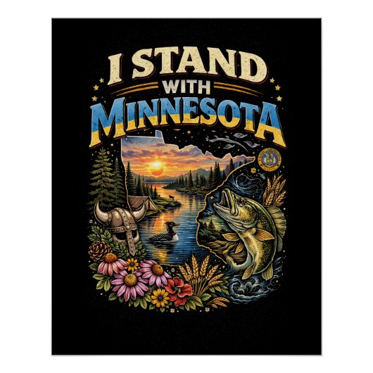 Ich stehe mit Minnesota Poster (Vorderseite)