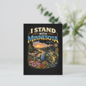 Ich stehe mit Minnesota Postkarte (Stehend Vorderseite)
