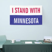 Ich stehe mit Minnesota Protestbanner Banner (Messeveranstaltung)