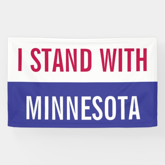 Ich stehe mit Minnesota Protestbanner Banner (Horizontal)