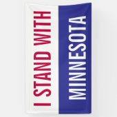 Ich stehe mit Minnesota Protestbanner Banner (Vertikal)