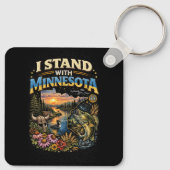 Ich stehe mit Minnesota Schlüsselanhänger (Rückseite)