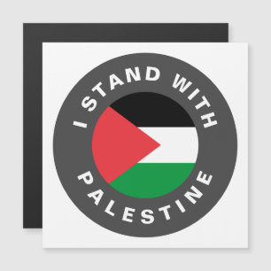 Ich stehe mit Palästina-Flagge benutzerdefinierte Magnetkarte