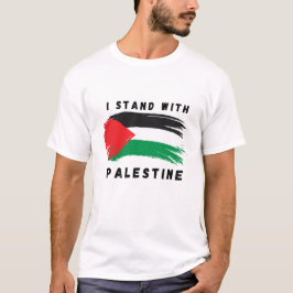 Ich stehe mit Palästina mit Flag Design Print T-Shirt