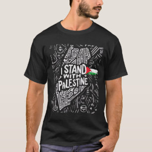 Ich stehe mit Palästina Zitat Freies Palästina T-Shirt