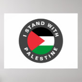 Ich stehe mit palästinensischem Zoll-Text und -Fla Poster (Vorne)